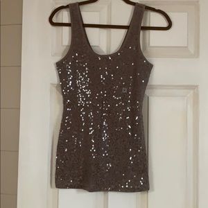 Express tank top with sequins on the front